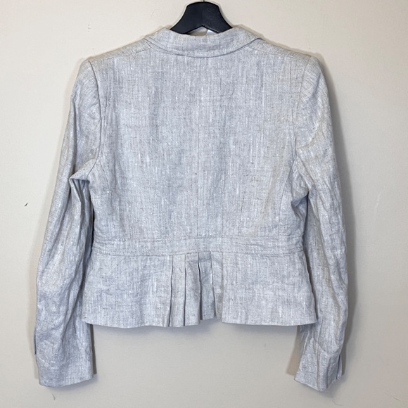 Hobbs 100% Linen Flax Blazer Jacket - Women's Size Beige - 14 UK - Picture 4 of 10